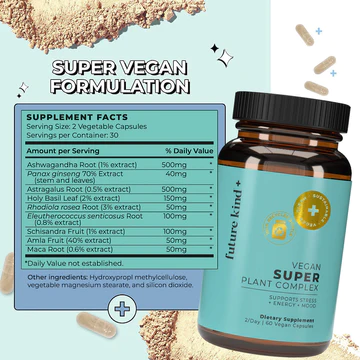 Future Kind+ Stress Less Bundle 3 future kind Super Vegan ingredients