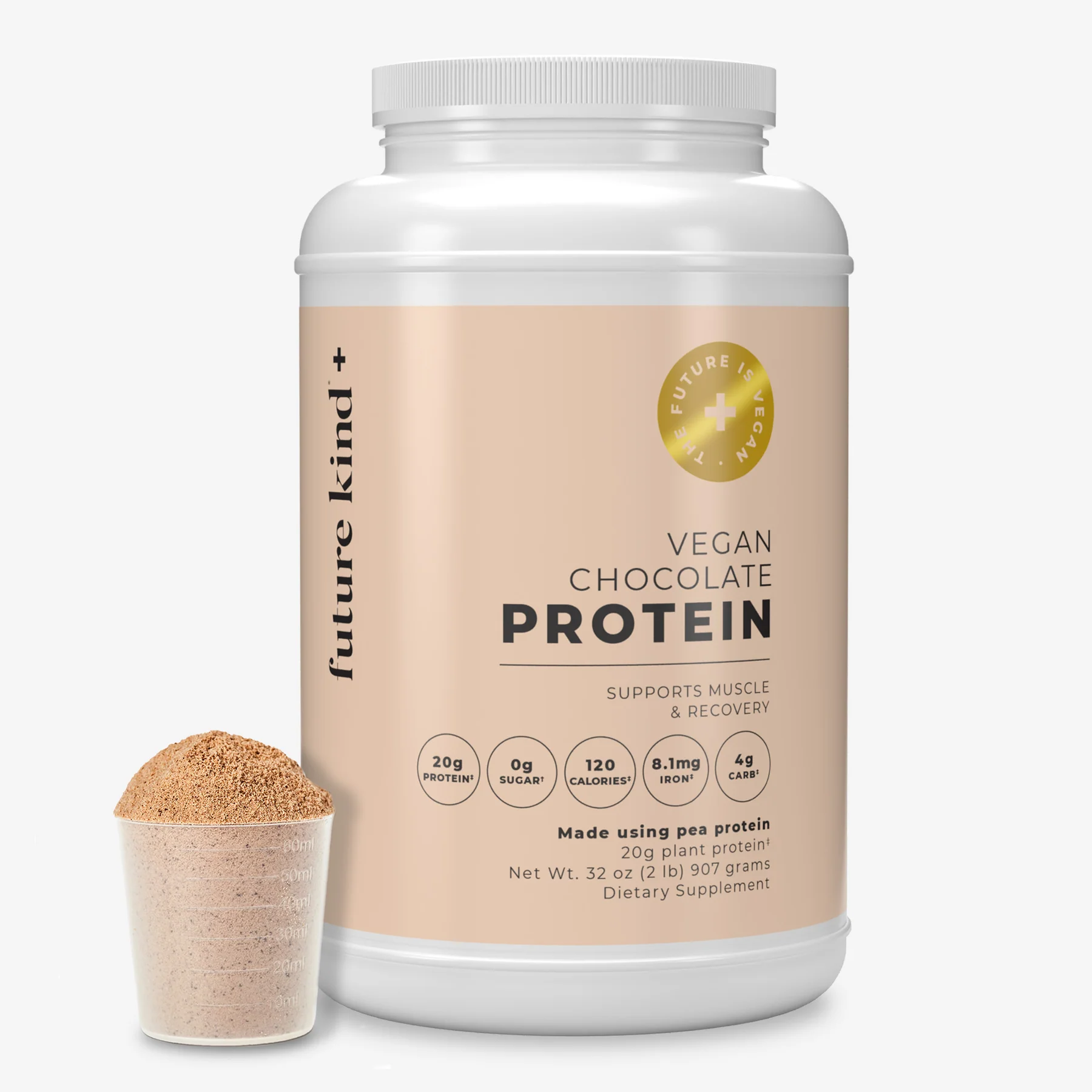 Future Kind+ Vegan Protein Powder - Chocolate Flavored 1 Future Kind+ Vegan Chocolate Protein Powder