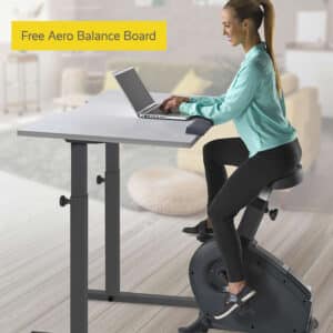 C3-DT5 Classic Bike Desk (Laminate Gray / 38" / Silver)