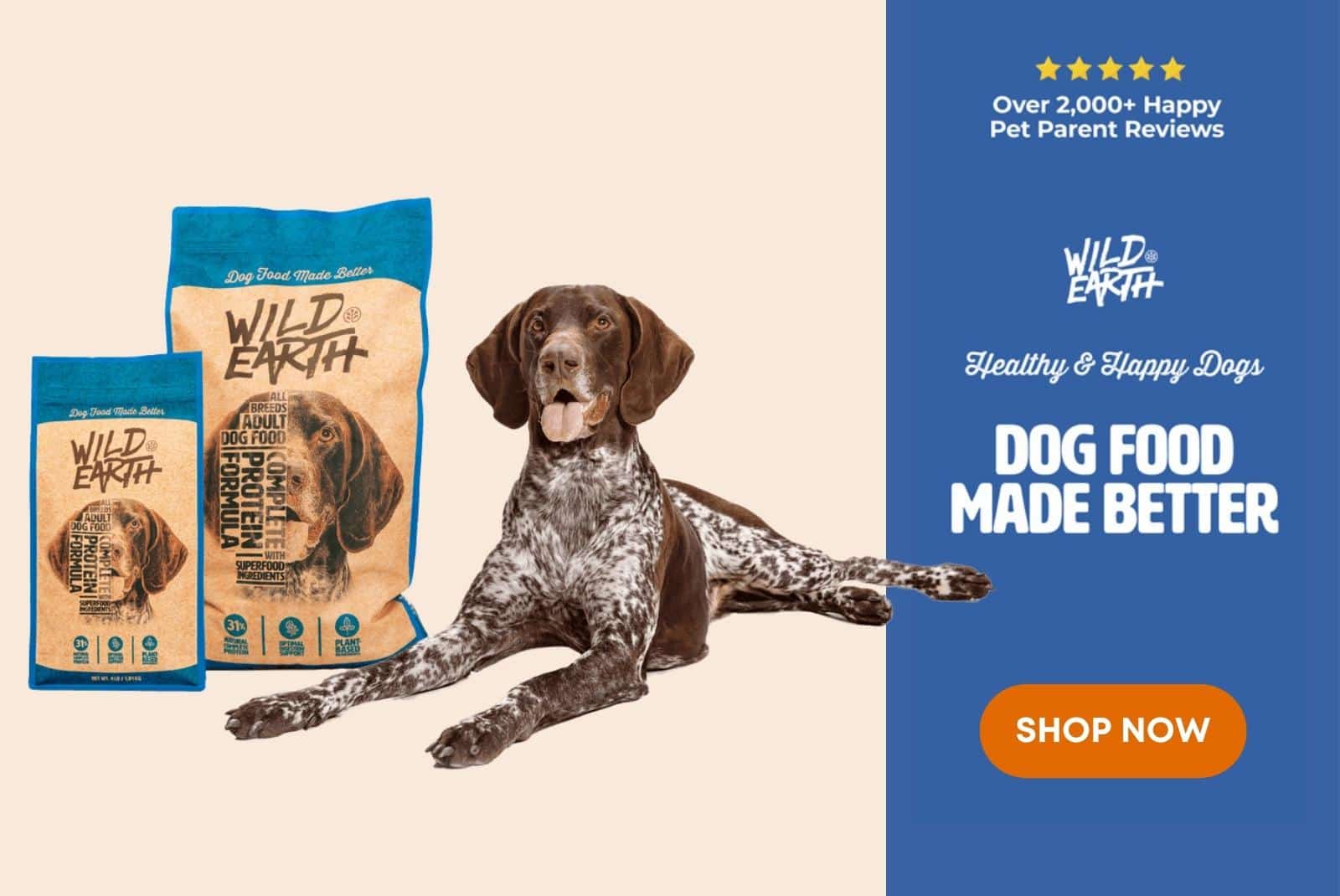 Click here to get your best friend Wild Earth vegan dog food that's sustainably produced using high-quality plant-based ingredients and made by veterinarians.