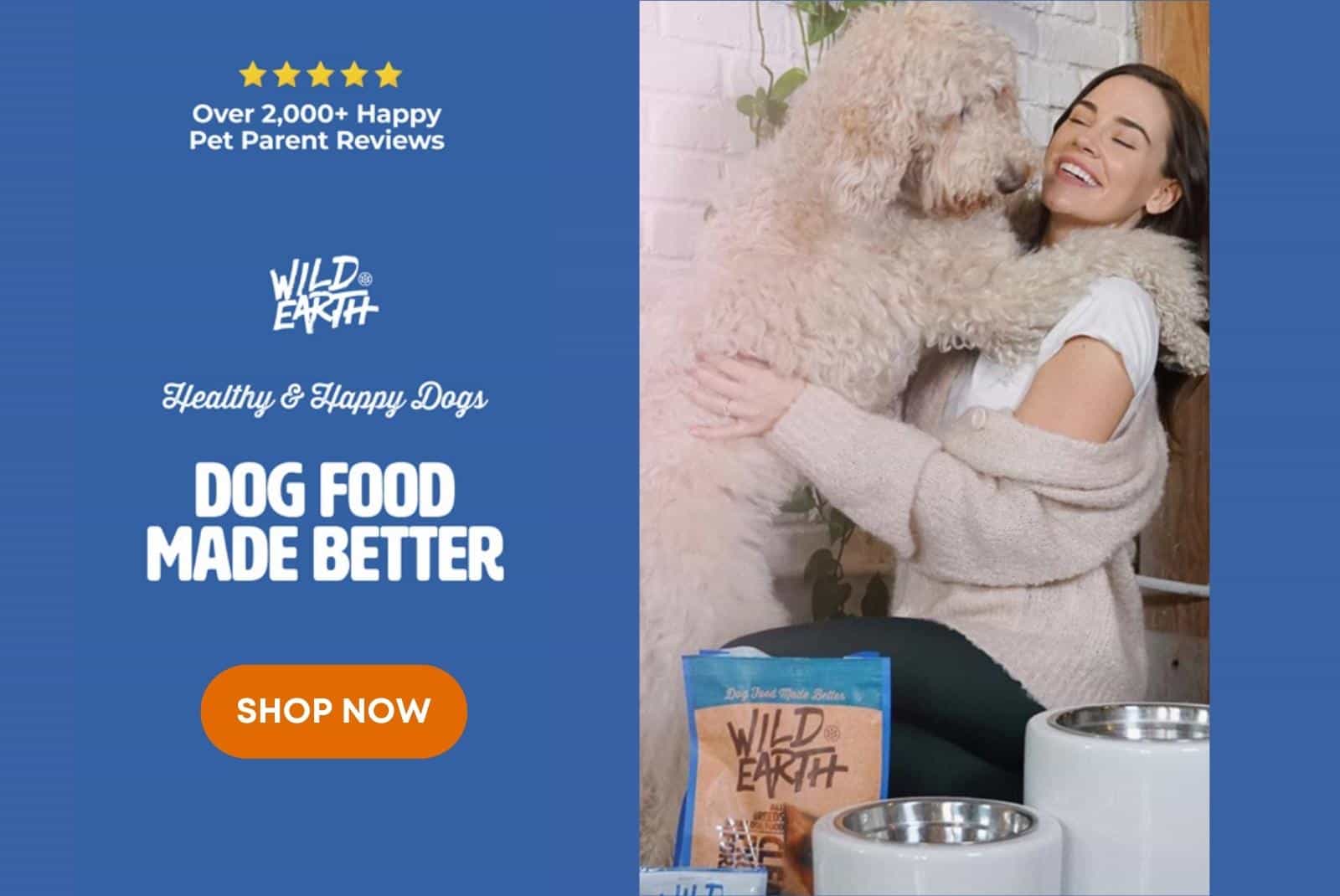 Click here to get your best friend Wild Earth vegan dog food that's sustainably produced using high-quality plant-based ingredients and made by veterinarians.