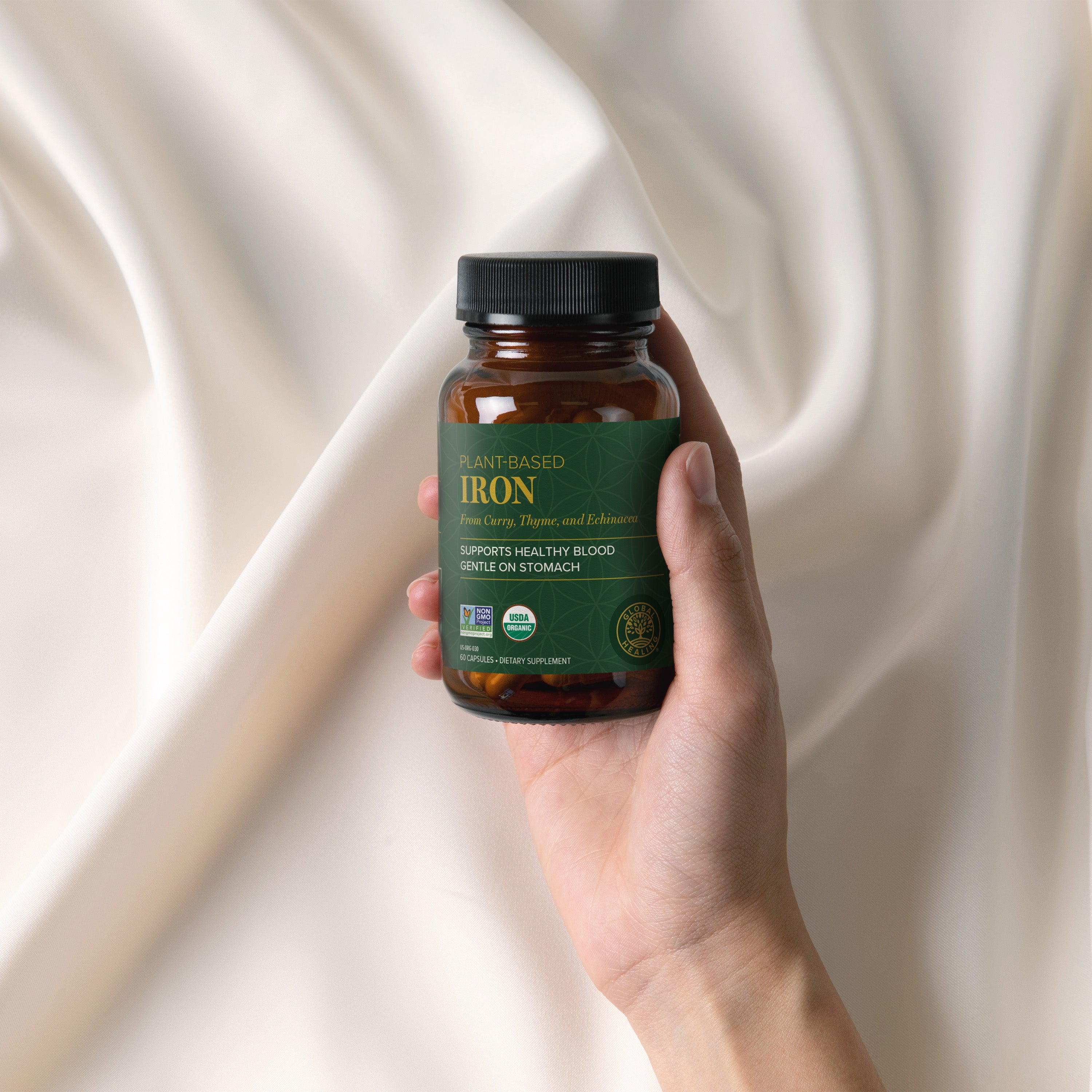 Global Healing Plant-Based Iron Supplement - Natural & Vegan Friendly 4 Plant-Based Iron Supplement - Natural & Vegan Friendly