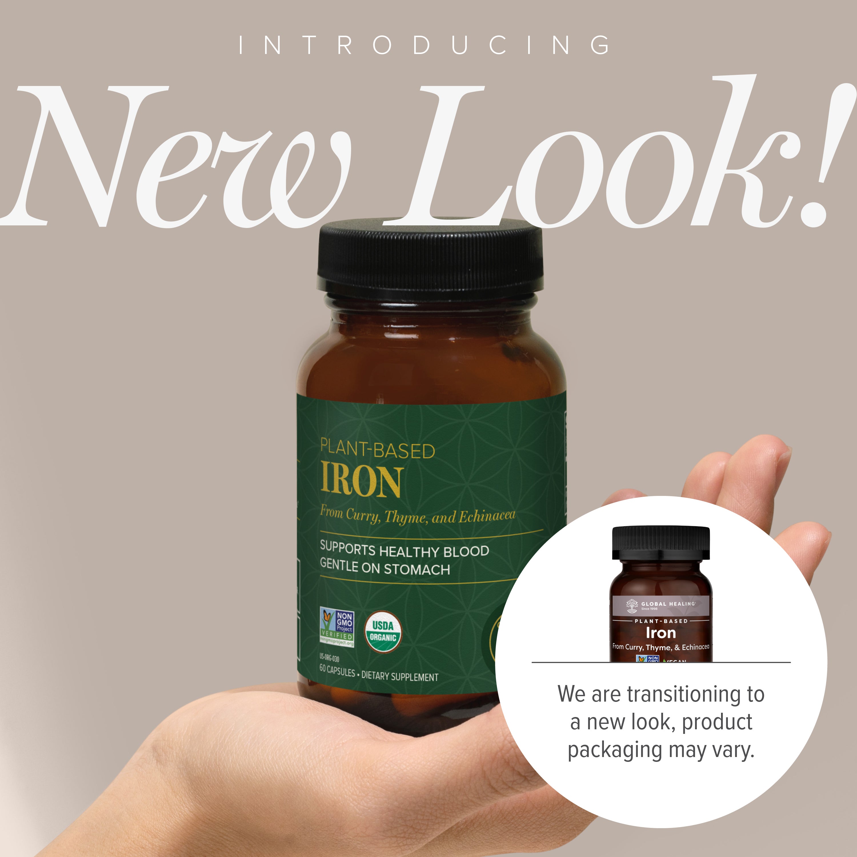 Global Healing Plant-Based Iron Supplement - Natural & Vegan Friendly 2 Plant-Based Iron Supplement - Natural & Vegan Friendly