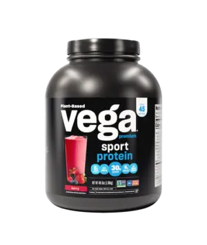 Vega Sport® Premium - Plant-Based Protein Powder - Berry 45 Serving Tub
