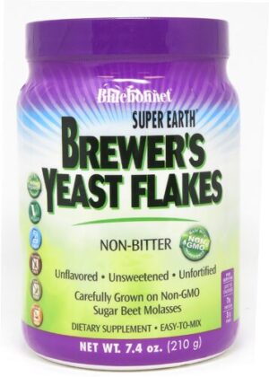 Bluebonnet Nutrition Super Earth Brewer's Yeast Flakes Non-Bitter Unflavored 7.4 oz