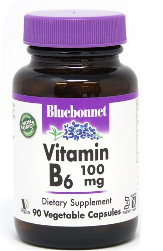 Bluebonnet Nutrition Vitamin B6 100 mg - 90 Vegetable Capsules 1 Bluebonnet Nutrition Vitamin B6 100 mg - 90 Vegetable Capsules