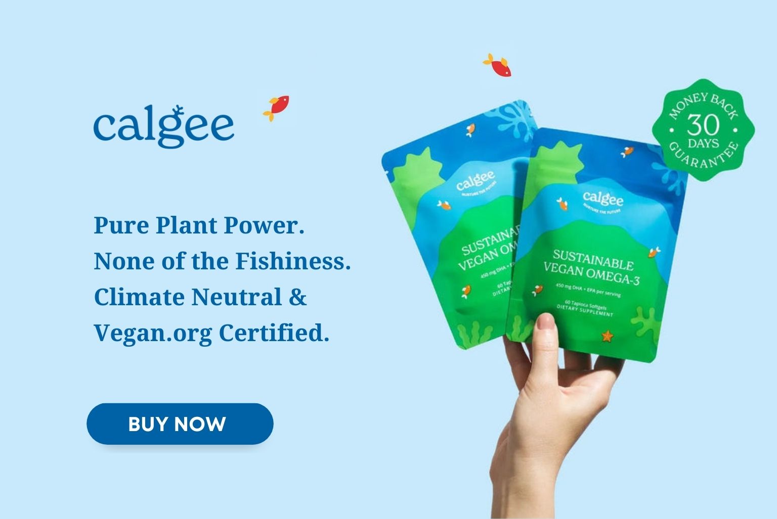 Fish Exploited for Food Suffer Like Mammals and Birds 4 Click here to buy Calgee Sustainable Vegan Omega-3. Fish-friendly and healthy.