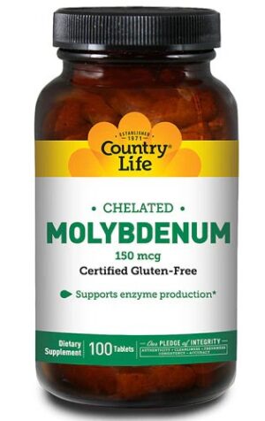 Country Life Chelated Molybdenum 150 mcg - 100 Tablets