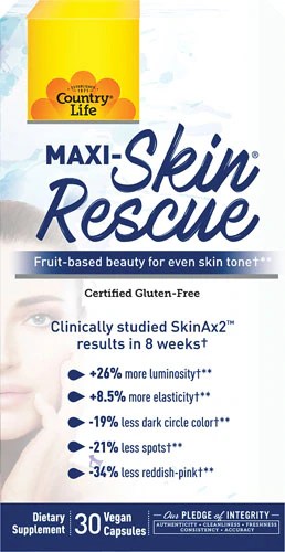 Country Life Maxi-Skin Rescue 30 Vegan Capsules