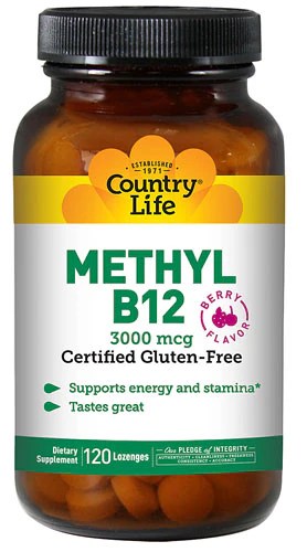 Country Life Methyl B12 Berry 3000 mcg - 120 Sublingual Lozenges