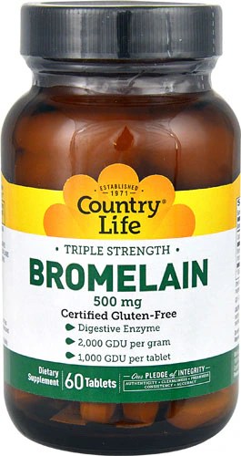 Country Life Triple Strength Bromelain 500 mg - 60 Tablets