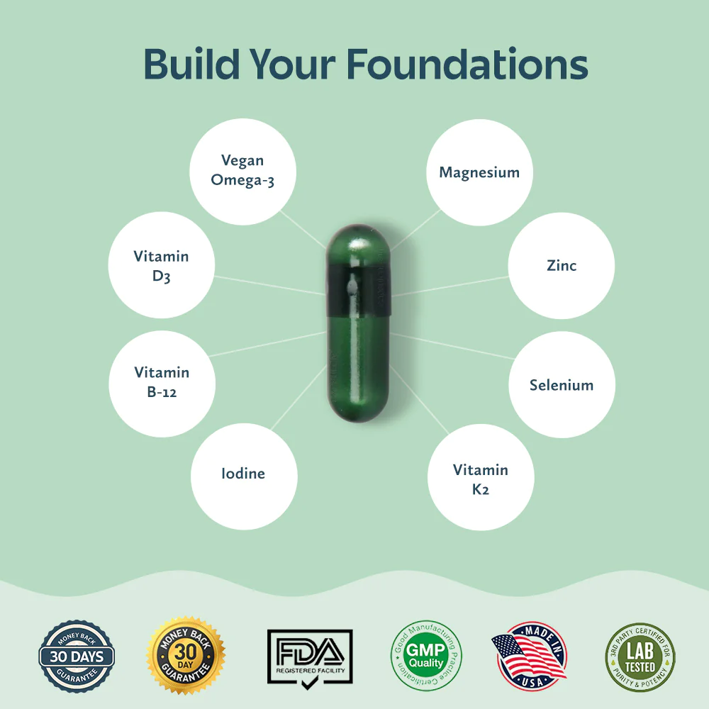 Future Kind+ Foundations - The Perfect Multivitamin for Plant-Eaters 4 Future Kind Foundations Perfect Plant-Powered Multi - components