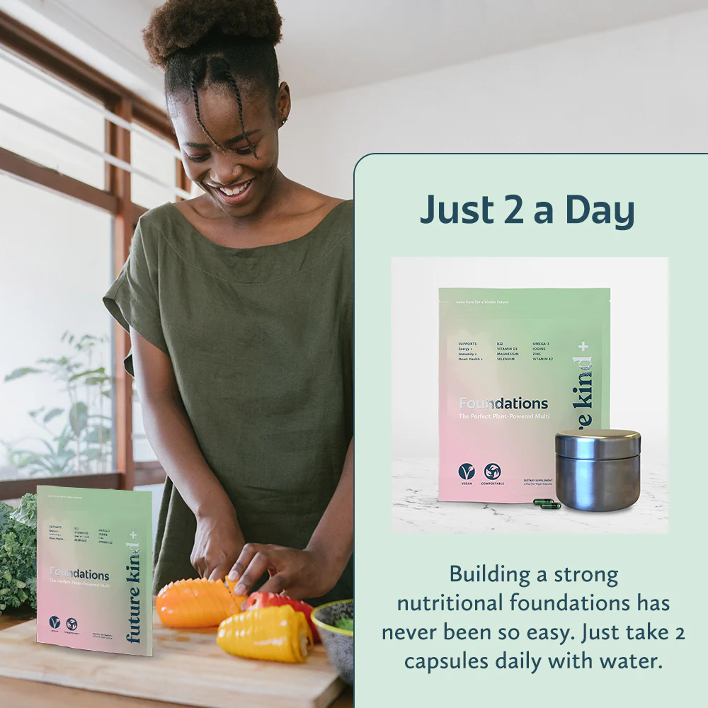 Future Kind+ Foundations - The Perfect Multivitamin for Plant-Eaters 3 Future Kind Foundations Perfect Plant-Powered Multi - dosage