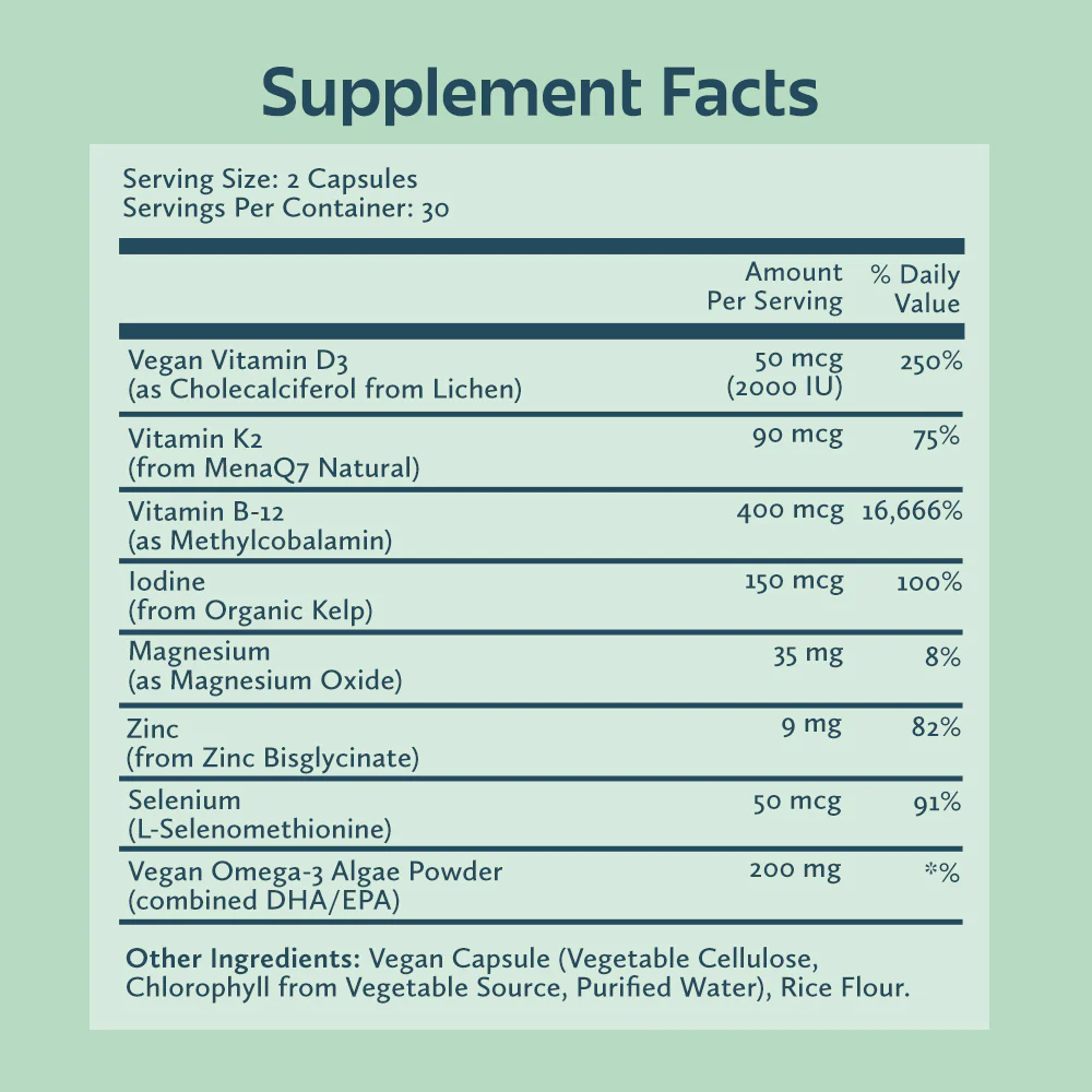 Future Kind+ Foundations - The Perfect Multivitamin for Plant-Eaters 6 Future Kind Foundations Perfect Plant-Powered Multi - ingredients