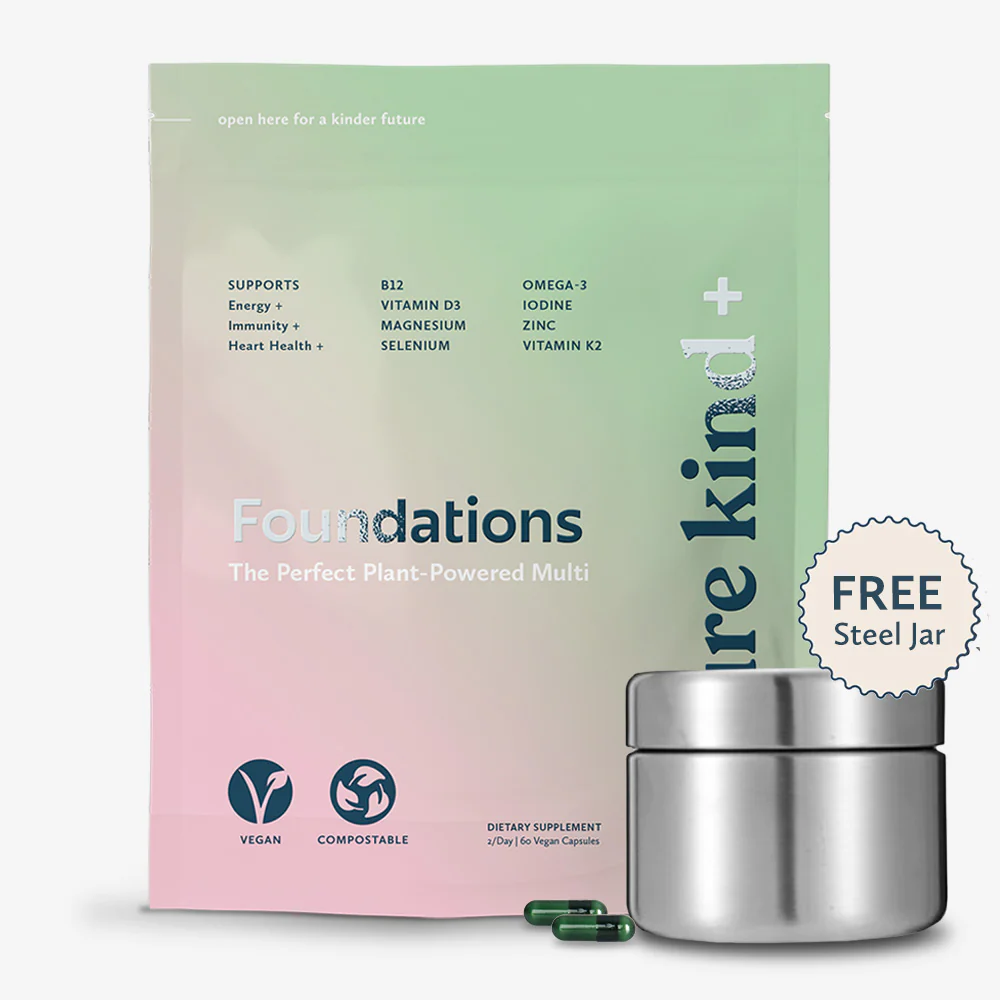 Future Kind+ Foundations - The Perfect Multivitamin for Plant-Eaters 1 Future Kind Foundations Perfect Plant-Powered Multi