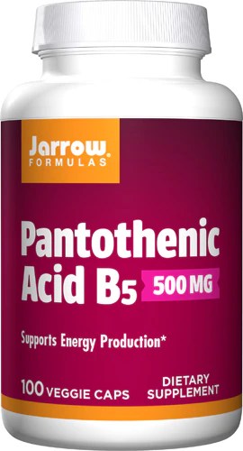 Jarrow Formulas Energy Pantothenic Acid B5 500 mg - 100 Veggie Caps