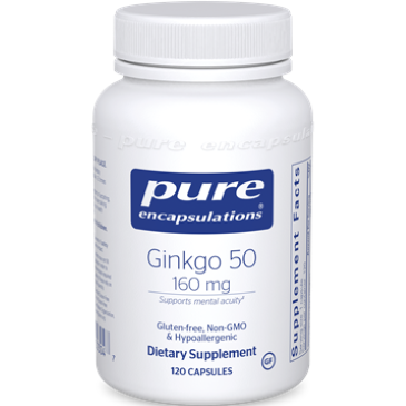 Pure Encapsulations - Ginkgo 50 160 mg 120 vcaps 1 Pure Encapsulations - Ginkgo 50 160 mg 120 vcaps