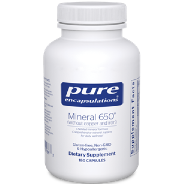 Pure Encapsulations - Mineral 650 (w/out CU & FE) 180 vcaps 1 Pure Encapsulations - Mineral 650 (w/out CU & FE) 180 vcaps